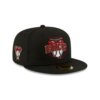 Arizona Diamondbacks Gorra | New Era MLB Local 59fifty Fitted Cap Mexico - Negros
